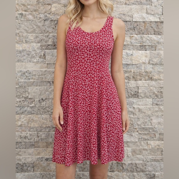 2 dye 4 Dresses & Skirts - Floral Flowy Red Sleeveless Summer Dress